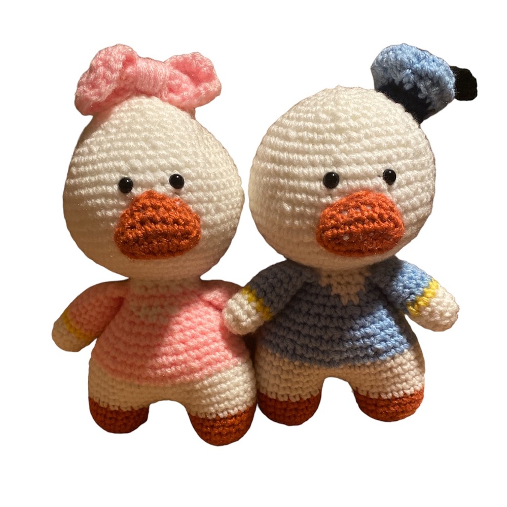 HANDCRAFTED Daisy and Donald Duck crochet